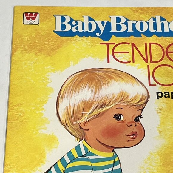 Vintage 1977 Mattel Baby Brother Tender Love Paper Doll Book Uncut Whitman - Picture 3 of 15